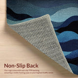 Ultra Soft Area Rug, Non Slip, Stain Resistant, Washable Area Rugs for Living Room, Bedroom, Sea Creature Ocean Carpet Marine Abyss Theme Rug(Blue)