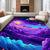 Ultra Soft Area Rug, Non Slip, Stain Resistant, Washable Area Rugs for Living Room, Bedroom, Stellar Bright Nebula Print(Purple)