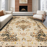 Contemporary Low Pile Ogee Aesthetic(Beige)