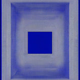 Colorful Geometric Illusion Motif(Blue)