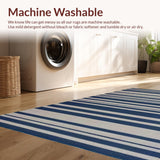 Ultra Soft Area Rug, Non Slip, Stain Resistant, Washable Area Rugs for Living Room, Bedroom, Rustic Beach-Themed Decorative Piece(Blue)