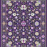 Ultra Soft Area Rug, Non Slip, Stain Resistant, Washable Area Rugs for Living Room, Bedroom, Vibrant Abstract Organic Flow(Purple)