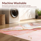 Ultra Soft Area Rug, Non Slip, Stain Resistant, Washable Area Rugs for Living Room, Bedroom, Modern Soft Tone Elegance(Pink)