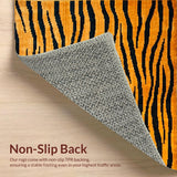 Ultra Soft Area Rug, Non Slip, Stain Resistant, Washable Area Rugs for Living Room, Bedroom, Artistic Black and Orange Blend(Orange)