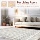 Contemporary Minimalist Gingham Motif(Beige)