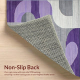 Ultra Soft Area Rug, Non Slip, Stain Resistant, Washable Area Rugs for Living Room, Bedroom, Stylish Minimalist Color Splash(Purple)