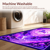 Ultra Soft Area Rug, Non Slip, Stain Resistant, Washable Area Rugs for Living Room, Bedroom, Magical Radiant Animal Motif(Purple)