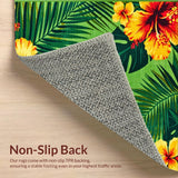 Ultra Soft Area Rug, Non Slip, Stain Resistant, Washable Area Rugs for Living Room, Bedroom, Charming Bright Trellis Motif(Green)