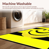 Ultra Soft Area Rug, Non Slip, Stain Resistant, Washable Area Rugs for Living Room, Bedroom, Cool Earthy Tones Graphic Rug(Yellow)