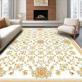 Beige Geometric and Scrollwork(Ivory)