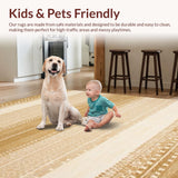 Ultra Soft Area Rug, Non Slip, Stain Resistant, Washable Area Rugs for Living Room, Bedroom, Rustic Tan Animal Print Aesthetic(Beige)