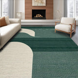 Contemporary Green Curvilinear Artwork(Green)