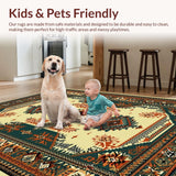 Ultra Soft Area Rug, Non Slip, Stain Resistant, Washable Area Rugs for Living Room, Bedroom, Rustic Bear Lodge Bedroom Non-Slip Carpet(Beige)