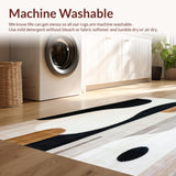 Modern Abstract Area Black/Beige(Beige)