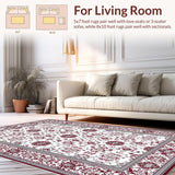Ultra Soft Area Rug, Non Slip, Stain Resistant, Washable Area Rugs for Living Room, Bedroom, Luxurious Minimalist Color Scheme(White)