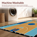 Ultra Soft Area Rug, Non Slip, Stain Resistant, Washable Area Rugs for Living Room, Bedroom, Bold Graphic Sports Surface(Brown)