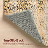 Ultra Soft Area Rug, Non Slip, Stain Resistant, Washable Area Rugs for Living Room, Bedroom, Boho Inspired Animal Print Area Beige Brown Abstract Design(Gray)