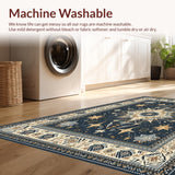 Ultra Soft Area Rug, Non Slip, Stain Resistant, Washable Area Rugs for Living Room, Bedroom, Chic Graphic Solar Imagery(Blue)