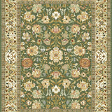 Ultra Soft Area Rug, Non Slip, Stain Resistant, Washable Area Rugs for Living Room, Bedroom, Cozy Pastel Floral Whimsy(Green)