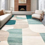 Artistic Beige & Teal Color Symphony Modern Design(Beige)