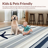 Artistic Grey and White Stripe Blend(Blue)