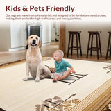 Ultra Soft Area Rug, Non Slip, Stain Resistant, Washable Area Rugs for Living Room, Bedroom, Chic Rustic Deer Imagery(Beige)