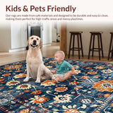 Stylish Non Slip Ogee Texture(Blue)