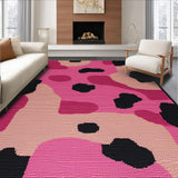 Ultra Soft Area Rug, Non Slip, Stain Resistant, Washable Area Rugs for Living Room, Bedroom, Youthful Playful Pink Patterns(Pink)