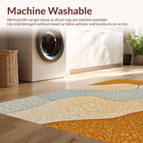 Ultra Soft Area Rug, Non Slip, Stain Resistant, Washable Area Rugs for Living Room, Bedroom, Modern Neutral Sandstone Living Room Rug Handmade(Beige)