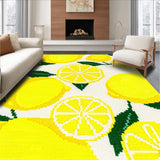 Ultra Soft Area Rug, Non Slip, Stain Resistant, Washable Area Rugs for Living Room, Bedroom, Playful Yellow Sunshine Design(Yellow)