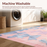 Ultra Soft Area Rug, Non Slip, Stain Resistant, Washable Area Rugs for Living Room, Bedroom, Coquette Bow Bedroom Rug(Pink)
