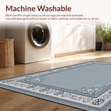 Ultra Soft Area Rug, Non Slip, Stain Resistant, Washable Area Rugs for Living Room, Bedroom, Sophisticated Abstract Grey Composition(Gray)