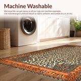Ultra Soft Area Rug, Non Slip, Stain Resistant, Washable Area Rugs for Living Room, Bedroom, Elegant Neutral Toned Pattern(Beige)