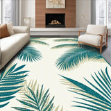 Ultra Soft Area Rug, Non Slip, Stain Resistant, Washable Area Rugs for Living Room, Bedroom, Elegant Aqua and Ivory Fusion(Green)