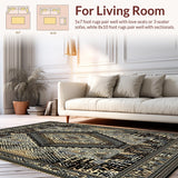 Ultra Soft Area Rug, Non Slip, Stain Resistant, Washable Area Rugs for Living Room, Bedroom, Abstract Animal Inspired Patio(Beige)