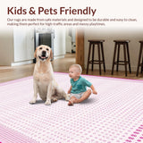 Ultra Soft Area Rug, Non Slip, Stain Resistant, Washable Area Rugs for Living Room, Bedroom, Charming Pastel Shaggy Texture(White)