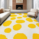 Ultra Soft Area Rug, Non Slip, Stain Resistant, Washable Area Rugs for Living Room, Bedroom, Fun Cartoonish Egg Visual Theme(Yellow)