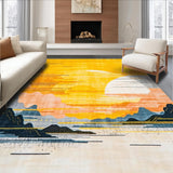 Ultra Soft Area Rug, Non Slip, Stain Resistant, Washable Area Rugs for Living Room, Bedroom, Rustic Sunshine Inspired Decor(Yellow)