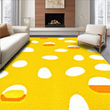 Ultra Soft Area Rug, Non Slip, Stain Resistant, Washable Area Rugs for Living Room, Bedroom, Lively Abstract Expressionist Touch(Yellow)