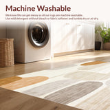 Ultra Soft Area Rug, Non Slip, Stain Resistant, Washable Area Rugs for Living Room, Bedroom, Boho Beige Area Artistic Abstract(Beige)