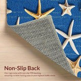 Ultra Soft Area Rug, Non Slip, Stain Resistant, Washable Area Rugs for Living Room, Bedroom, Coastal Starfish Navy Living Room Rug(Blue)