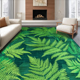 Ultra Soft Area Rug, Non Slip, Stain Resistant, Washable Area Rugs for Living Room, Bedroom, Trendy Textured Geometric Delight(Green)