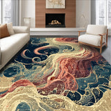 Ultra Soft Area Rug, Non Slip, Stain Resistant, Washable Area Rugs for Living Room, Bedroom, Nautical Giant Squid Tentacle Rug(Gray)