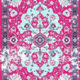 Ultra Soft Area Rug, Non Slip, Stain Resistant, Washable Area Rugs for Living Room, Bedroom, Eclectic Retro Diamond Design(Pink)