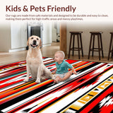 Luxurious Warm Tones Striped Fabric(Red)
