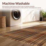 Ultra Soft Area Rug, Non Slip, Stain Resistant, Washable Area Rugs for Living Room, Bedroom, Western Country Living Room Bear Design Rug(Beige)