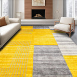 Ultra Soft Area Rug, Non Slip, Stain Resistant, Washable Area Rugs for Living Room, Bedroom, Elegant Contemporary Artful Design(Yellow)