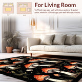 Ultra Soft Area Rug, Non Slip, Stain Resistant, Washable Area Rugs for Living Room, Bedroom, Washable Decorative Laundry Room Carpet Runner(Red)