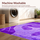 Ultra Soft Area Rug, Non Slip, Stain Resistant, Washable Area Rugs for Living Room, Bedroom, Vibrant Tie-Dye Aesthetic Charm(Purple)