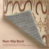 Elegant Beige Snake Motif(Beige)